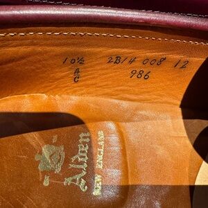 Alden Tan Leather Footwear